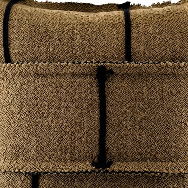 Lila Grid Fringe Cushion Cover - detail view | fringe, pillow cover, home decor
