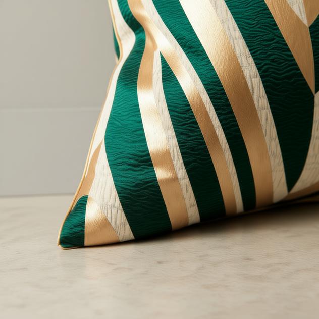 Rebecca Jungle Stripes Cushion Cover - detail view | zippered, pattern, bedroom