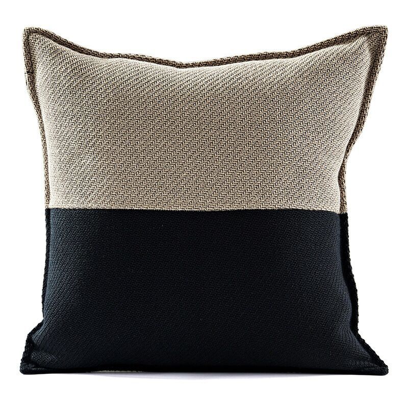Reese Twilight Block Cushion Cover - detail view | bedroom, living room, throw pillow