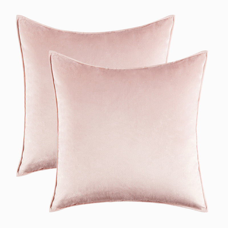 Remi Light pink Velvet Cushion Cover - detail view | living room, home decor, bedroom