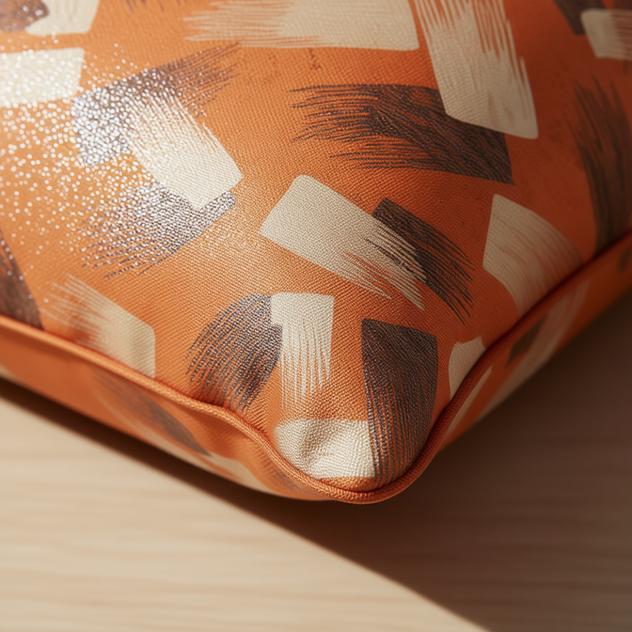 Tilda Autumn Brushstrokes Cushion Cover - detail view | cushion cover, warm tones, brushstroke design