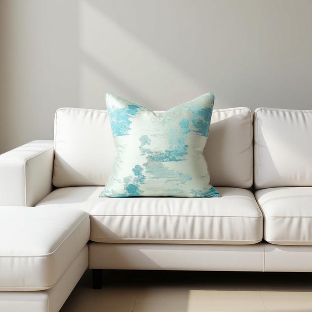 Tilda Sky Clouds Cushion Cover - lifestyle shot | home decor, cushion cover, living room
