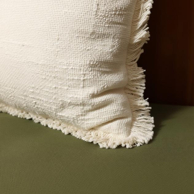 Bethany Beige Cushion Cover - detail view | square, cushion cover, beige