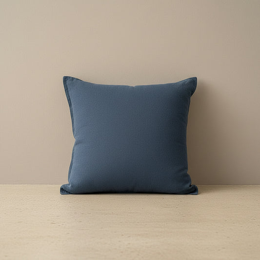 Bridget Blue Cushion Cover in Slate Blue | lake blue, cushion cover, bedroom
