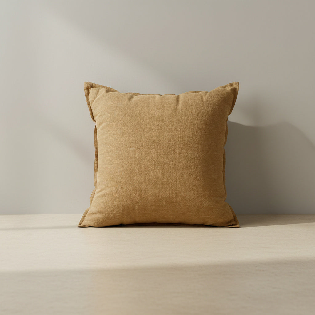 Bridget Caramel Cushion Cover in Warm Camel | cushion cover, bedroom, modern
