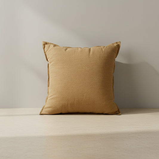 Bridget Caramel Cushion Cover in Warm Camel | cushion cover, bedroom, modern