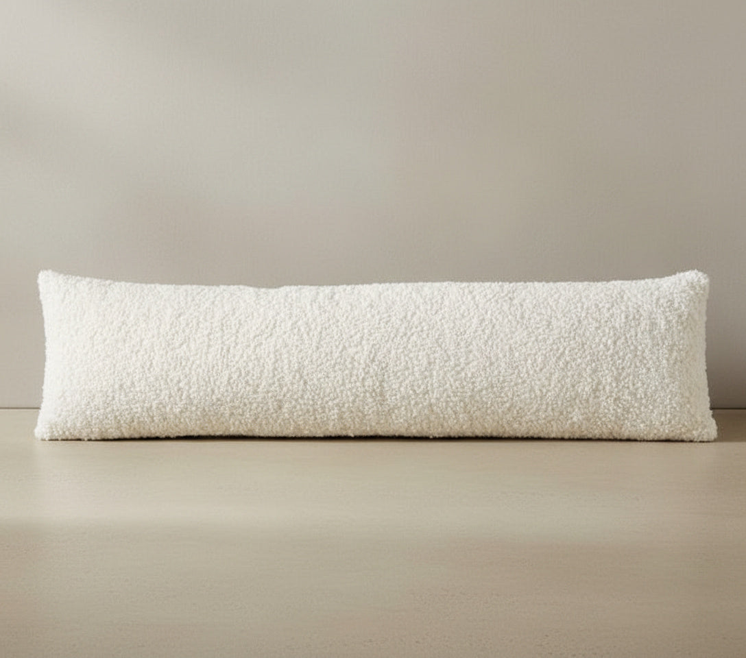 Brielle Bolster Pillow in Cream White | reading pillow, neutral pillow, lumbar support