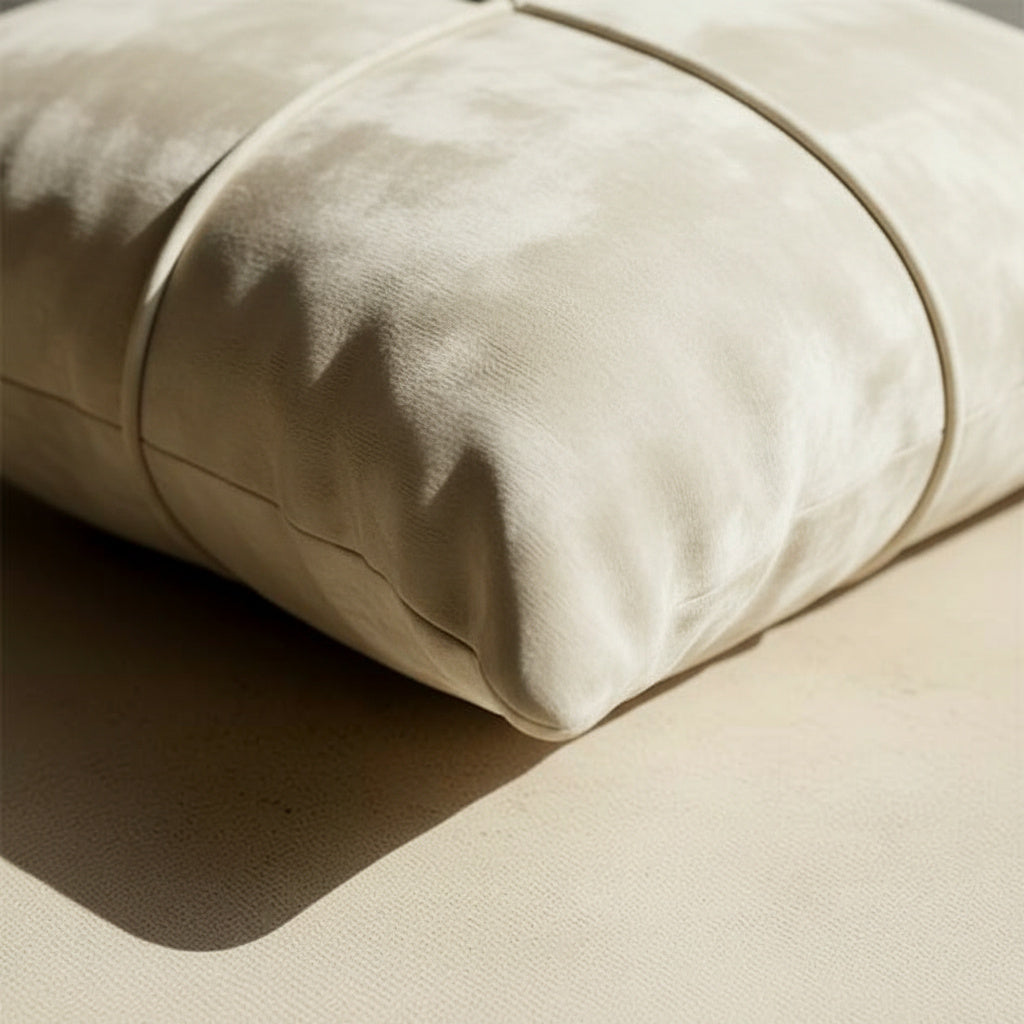 Emilia Cream Geometric Cushion Cover - detail view | cushion cover, bedroom, home decor