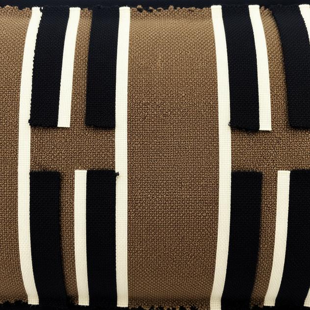Lila Bamboo Stripe Cushion Cover - detail view | zip closure, soft fabric, pillow cover