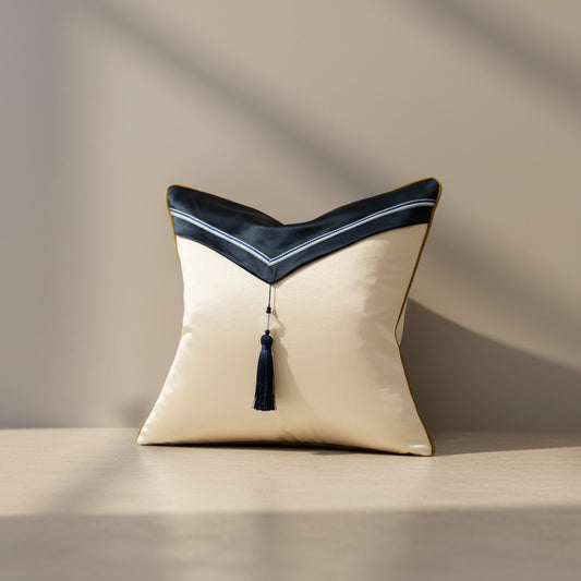 Luna Cushion Cover in Cream Ivory | cushion cover, living room decor, blue cushion