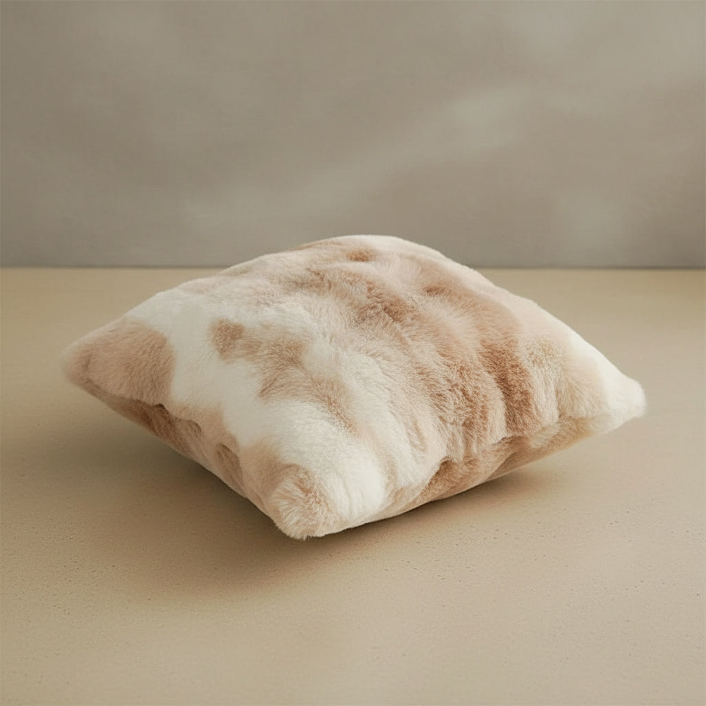 Nadine Cloud Faux Fur Cushion Cover - detail view | soft furnishings, bedroom, home decor