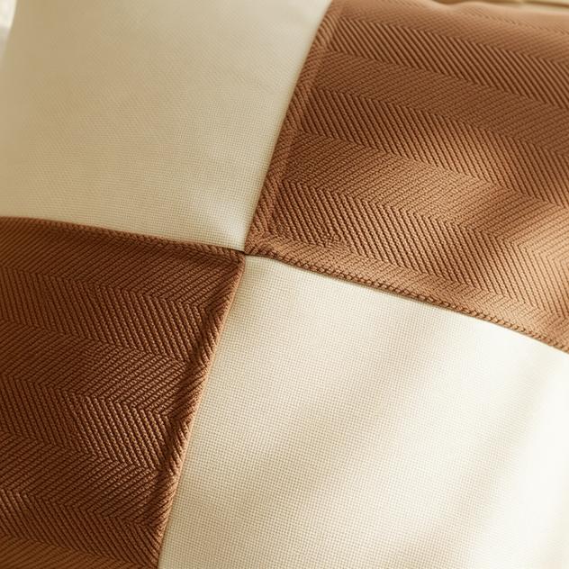 Nadine Cocoa Blocks Cushion Cover - detail view | cushion cover, square cushion, home decor