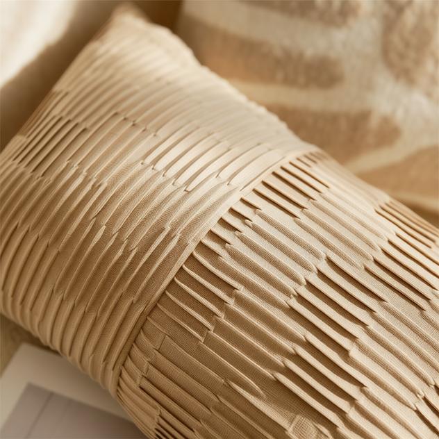 Nadine Golden Pleats Cushion Cover - detail view | cushion cover, home decor, pillow cover
