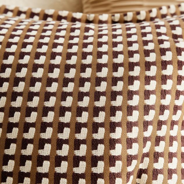 Nadine Woven Houndstooth Cushion Cover - detail view | cushion cover, 45x45cm, neutral