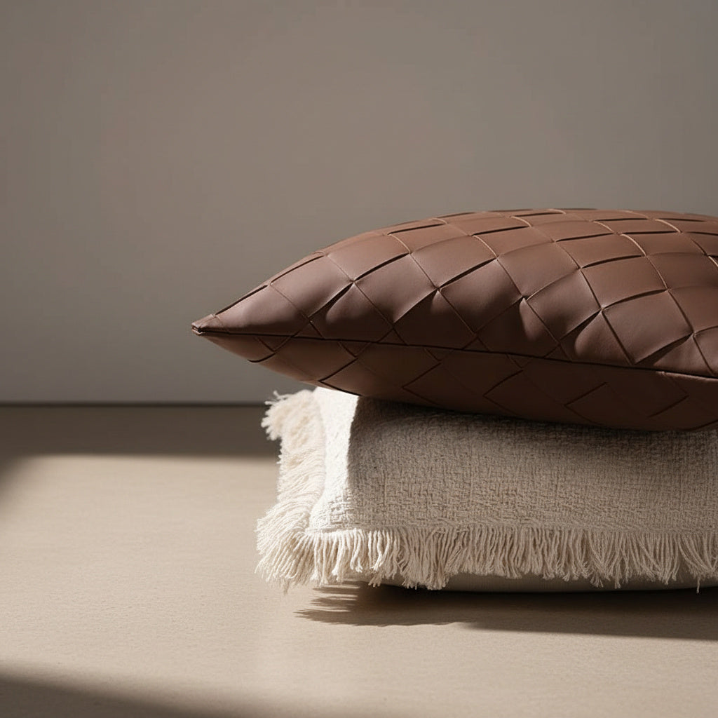 Ophelia Cushion Cover - lifestyle shot | living room decor, home accessories, scandinavian style