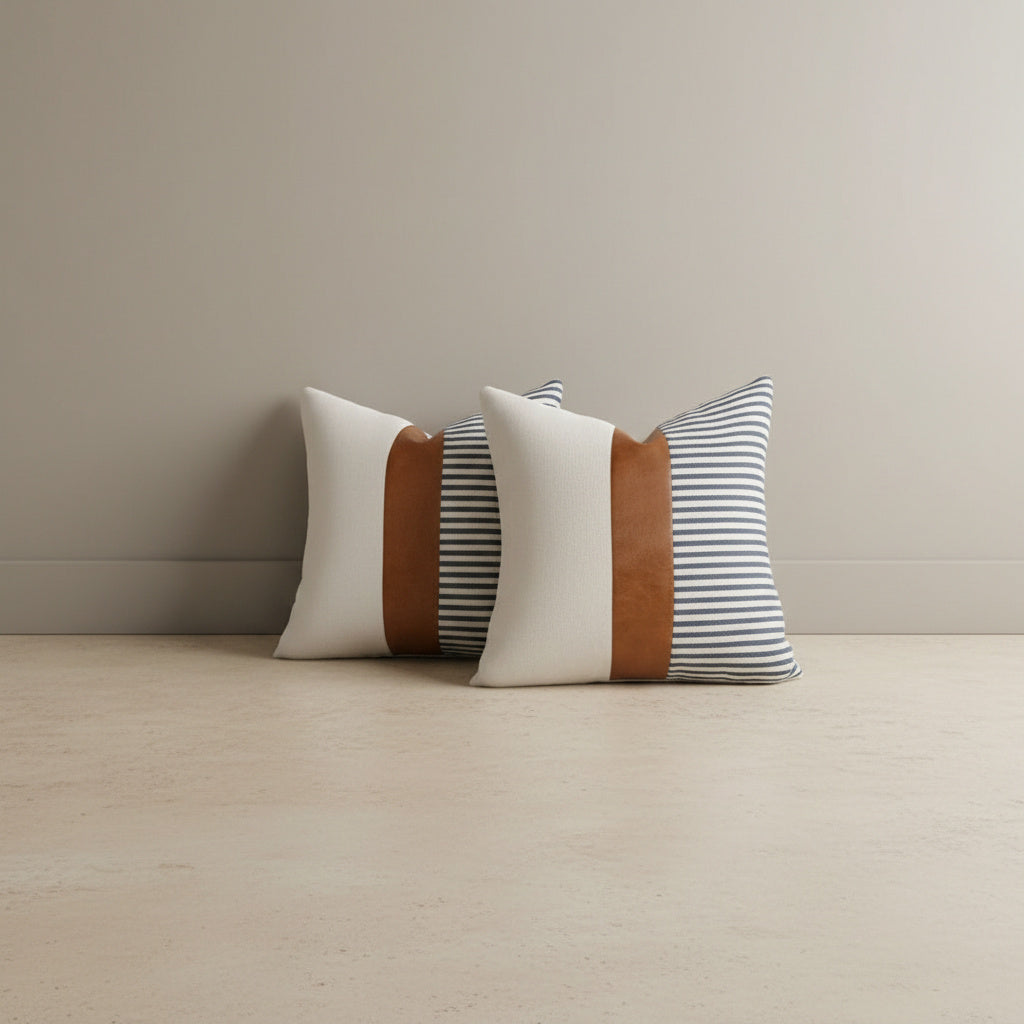 Paige Cushion Cover - lifestyle shot | living room, bedroom, neutral decor