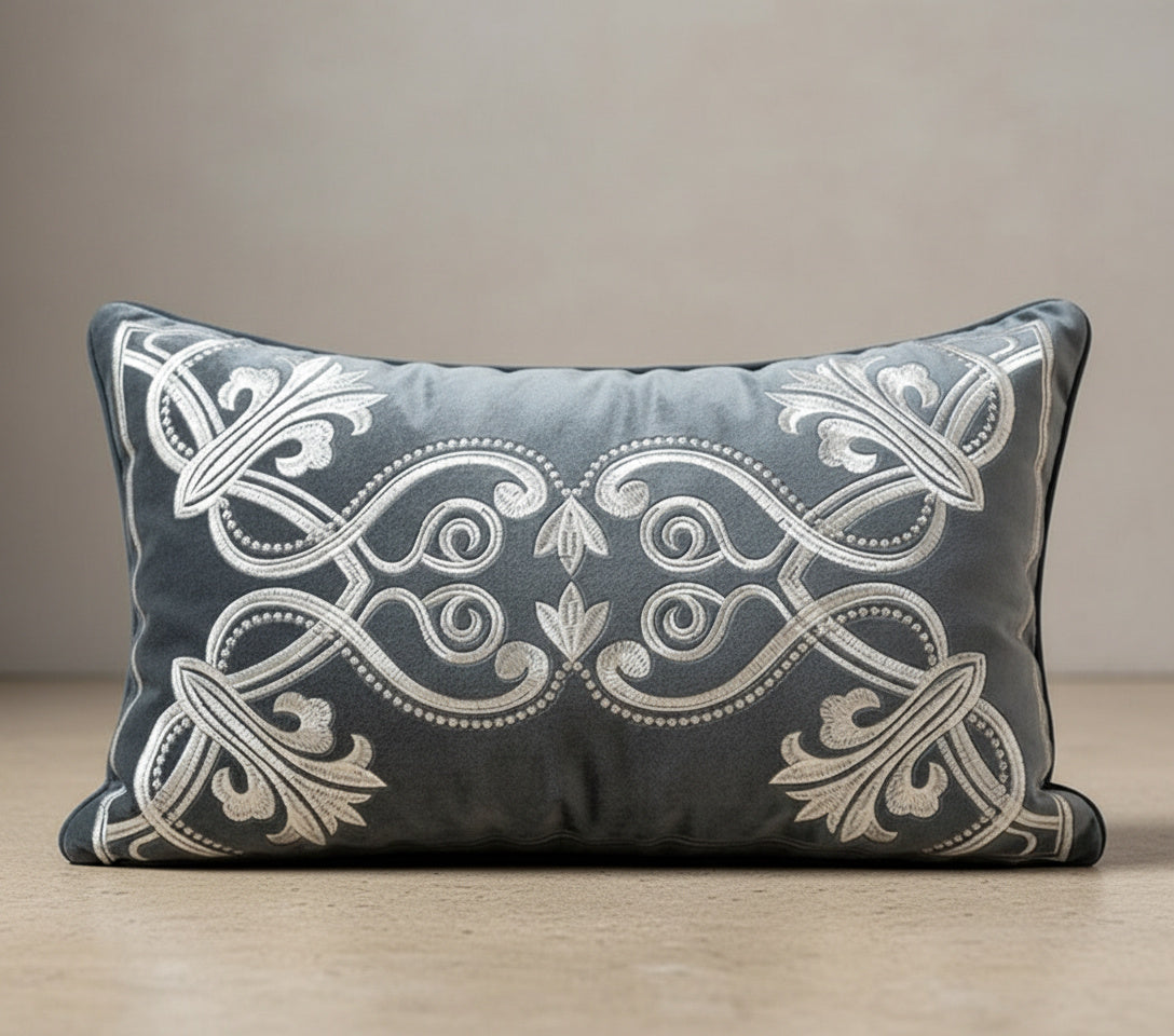 Pearl Cushion Cover - detail view | neutral decor, geometric pattern, throw pillow cover