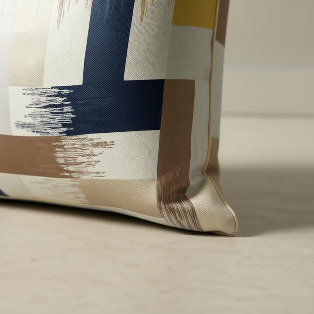 Rebecca Brushstroke Harmony Cushion Cover - detail view | brushstroke pattern, square cushions, modern decor