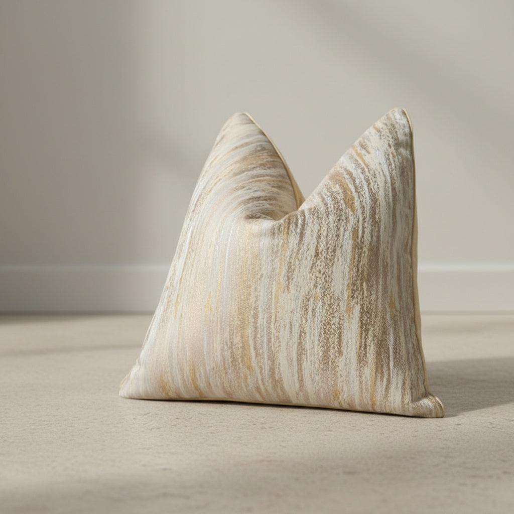 Rebecca Desert Dunes Cushion Cover in Warm Linen | desert dunes, neutral decor, abstract pattern