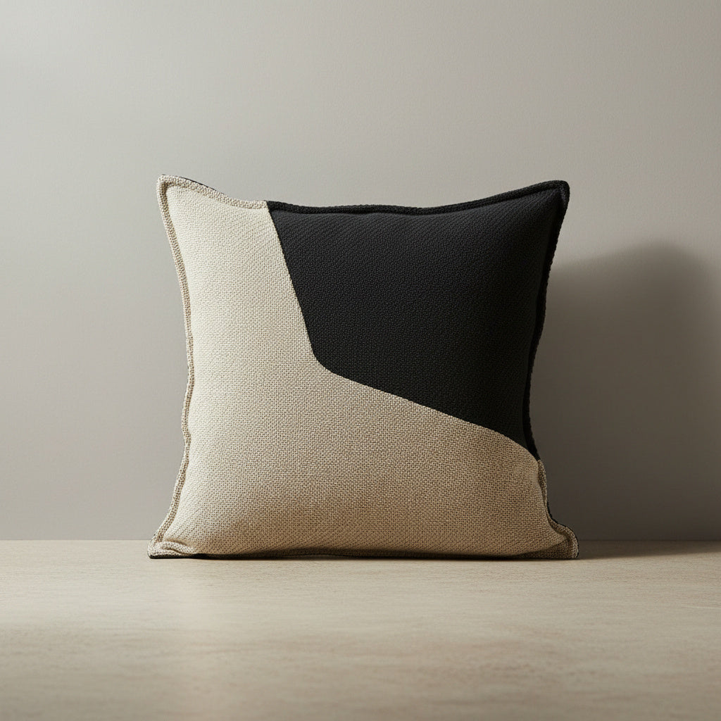 Reese Eclipse Divide Cushion Cover in Charcoal Navy | bedroom, living room, throw pillow