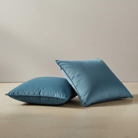 Remi Blue Velvet Cushion Cover - velvet in Steel Blue, Steel Blue | modern, blue, scandinavian