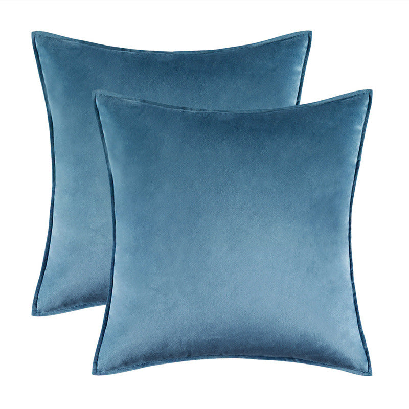 Remi Blue Velvet Cushion Cover - detail view | modern, blue, scandinavian