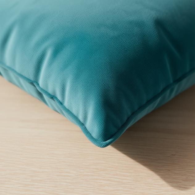 Remi Blue Velvet Cushion Cover - lifestyle shot | modern, blue, scandinavian