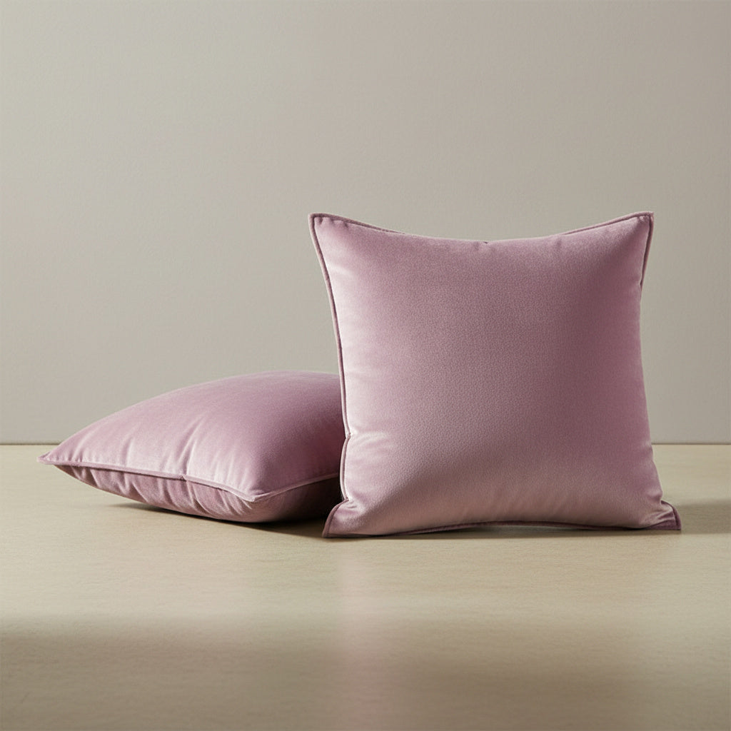 Remi Blush Pink Velvet Cushion Cover - velvet in Mauve Pink, Mauve Pink | soft furnishing, modern, scandinavian