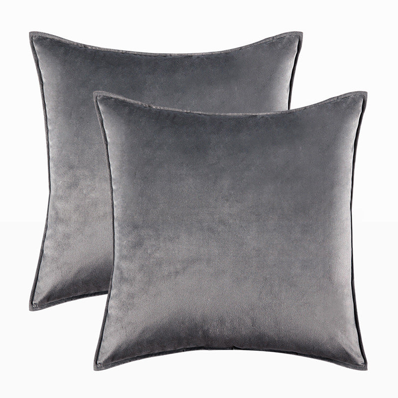 Remi Grey Velvet Cushion Cover - detail view | soft furnishing, modern, grey