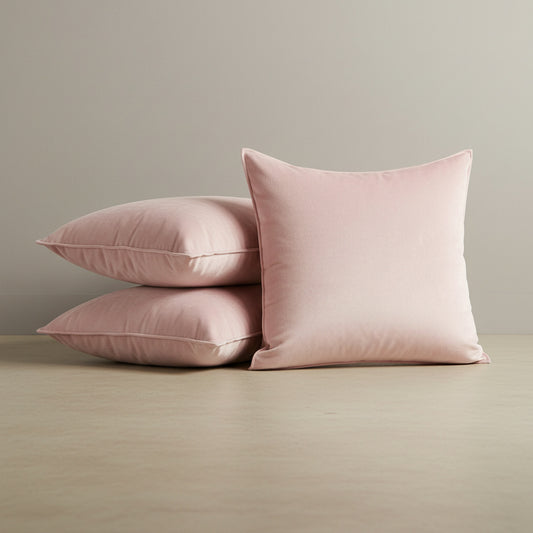 Remi Light pink Velvet Cushion Cover - velvet in Blush Pink, Blush Pink | living room, home decor, bedroom