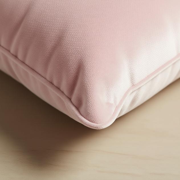 Remi Light pink Velvet Cushion Cover - lifestyle shot | living room, home decor, bedroom