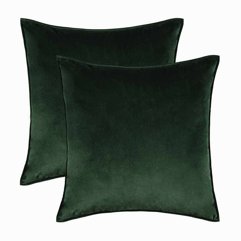 Remi Moss Green Velvet Cushion Cover - detail view | moss green, modern, scandinavian