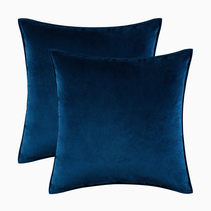 Remi Navy Blue Velvet Cushion Cover - detail view | soft fabric, modern, scandinavian