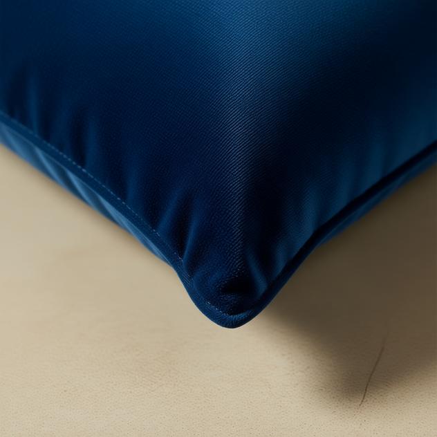 Remi Navy Blue Velvet Cushion Cover - lifestyle shot | soft fabric, modern, scandinavian