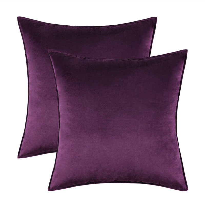 Remi Purple Velvet Cushion Cover - detail view | purple cushion cover, modern style, living room decor