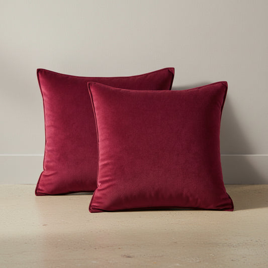 Remi Wine Red Velvet Cushion Cover - velvet in Burgundy Velvet, Burgundy Velvet | burgundy, throw pillow, home decor