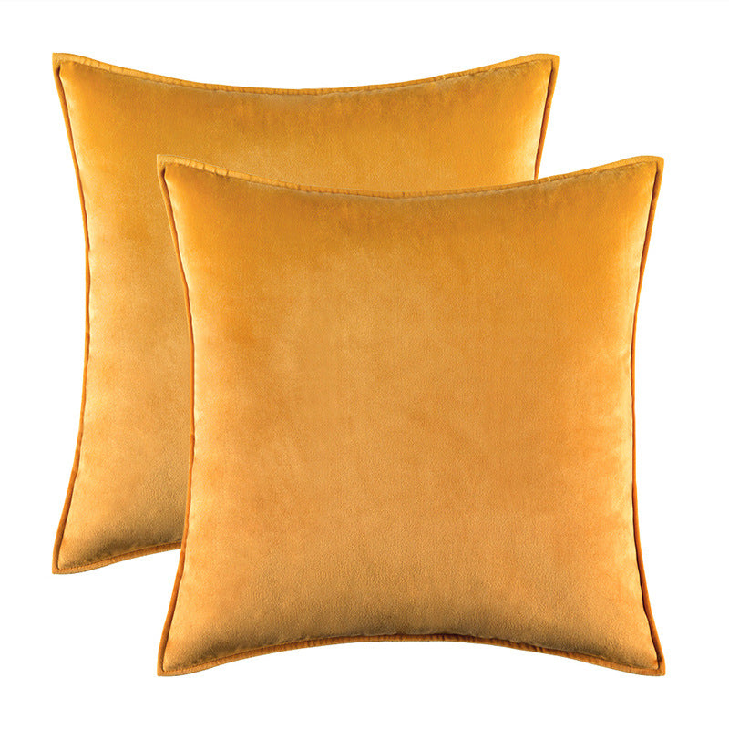 Remi Yellow Velvet Cushion Cover - detail view | scandinavian style, living room, home decor