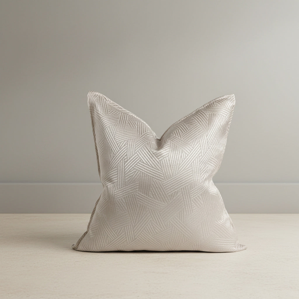 Sara Line Cushion Cover in Warm Taupe | living room, home decor, grey