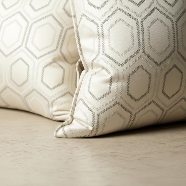Sara Pattern Cushion Cover - detail view | living room, home decor, grey