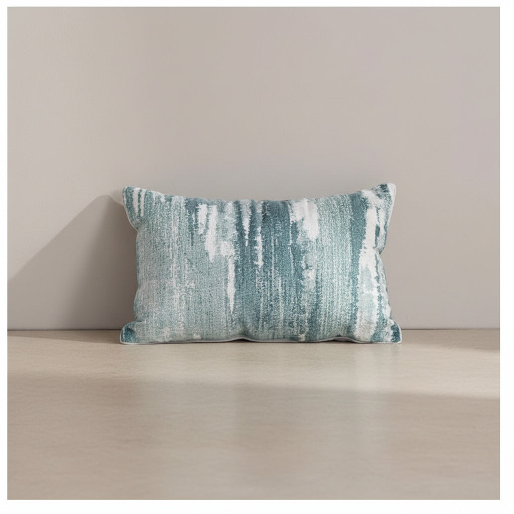 Sasha Cushion Cover in Dusty Teal, Slate Gray | modern decor, blue green, scandinavian style