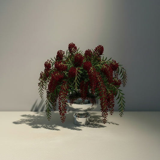 Stella Chrome Orb Mirror Vase - detail view | orb vase, mirror vase, table decor