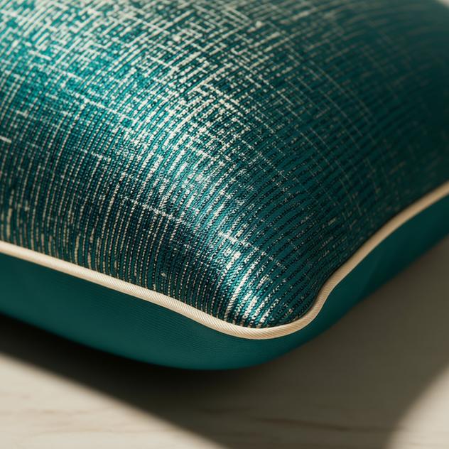 Tilda Emerald Texture Cushion Cover - lifestyle shot | home decor, cushion cover, green