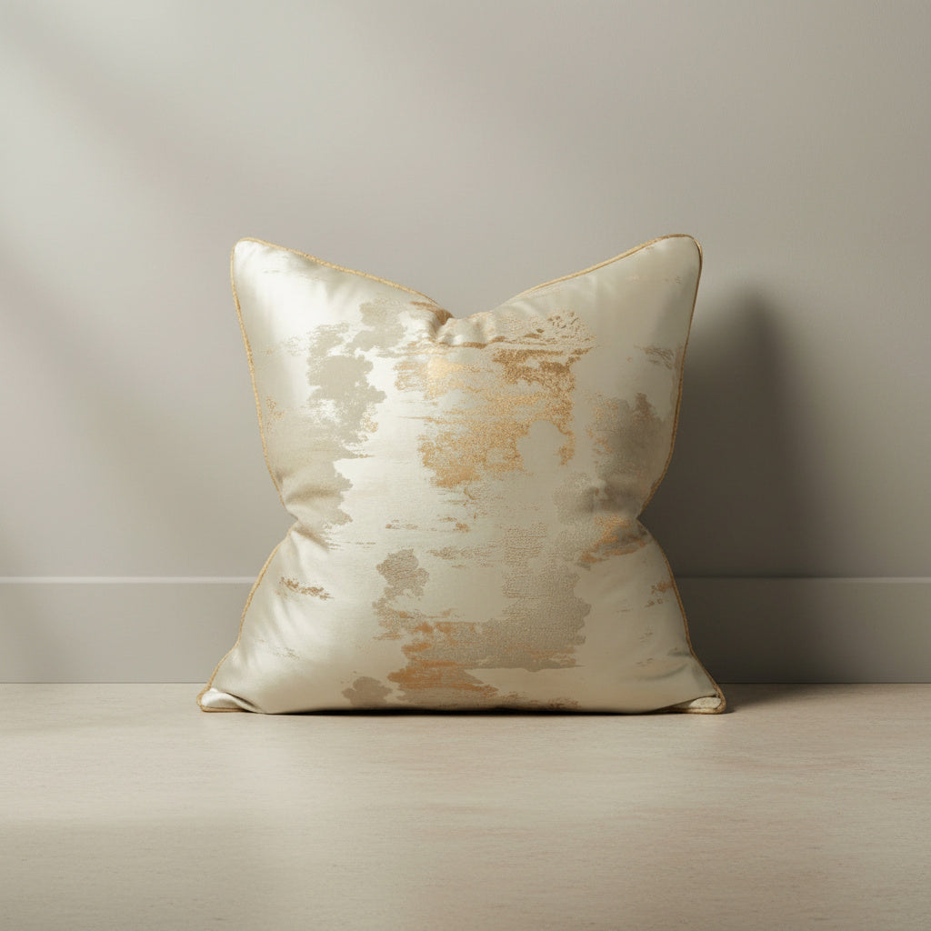 Tilda Golden Patina Cushion Cover in Champagne Cream, Champagne Cream | modern decor, throw pillow covers, geometric design