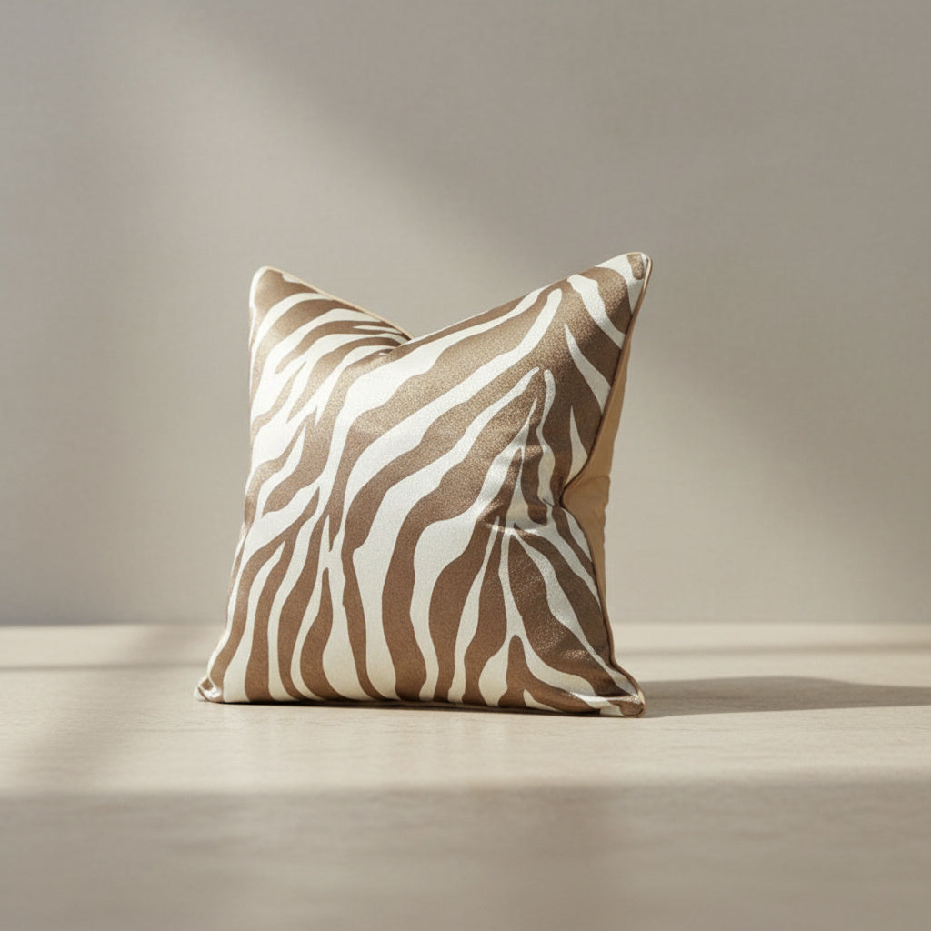 Tilda Safari Stripes Cushion Cover in Warm Taupe, Warm Taupe | home decor, cushion cover, living room