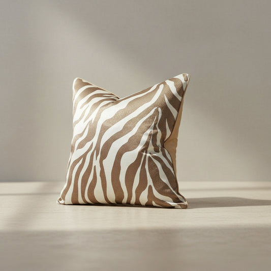 Tilda Safari Stripes Cushion Cover in Warm Taupe, Warm Taupe | home decor, cushion cover, living room