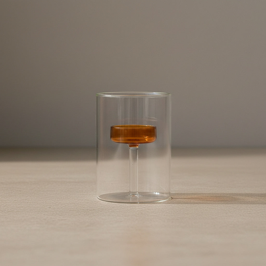 Uma Glass Candle Holder - image 4 | mantel, candle holder, glass