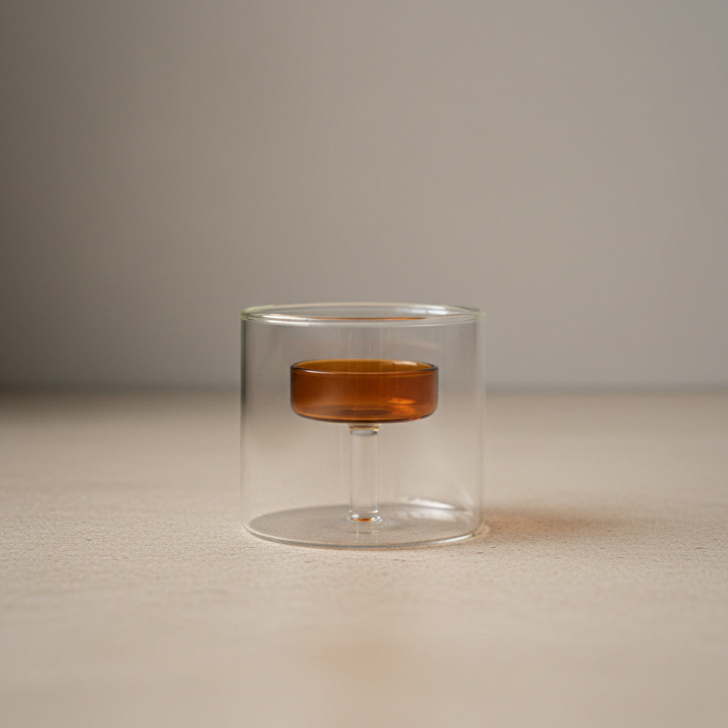 Uma Glass Candle Holder - image 6 | mantel, candle holder, glass