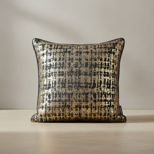 Valerie Cushion Cover - velvet in Charcoal Gold, Forest Green | cushion cover, bedroom, square cushion