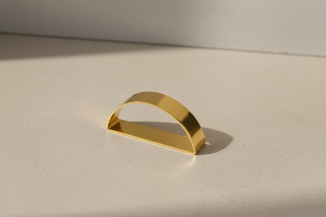 Vera Metal Napkin Ring - lifestyle shot | dinner party, modern, tableware