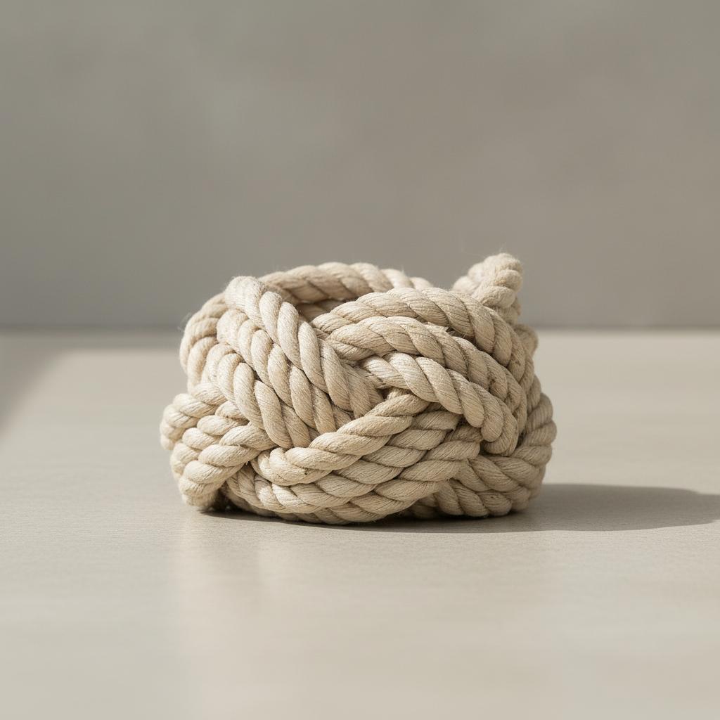 Wendy Napkin Ring in Warm Linen | table decor, hemp rope, natural